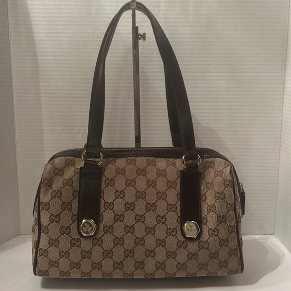 Gucci Canvas / Leather monogram bag - Picture 2 of 8